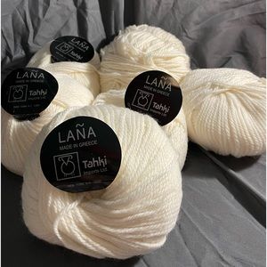 Lana wool 🧶 Yarn Lot of 5 Cream color